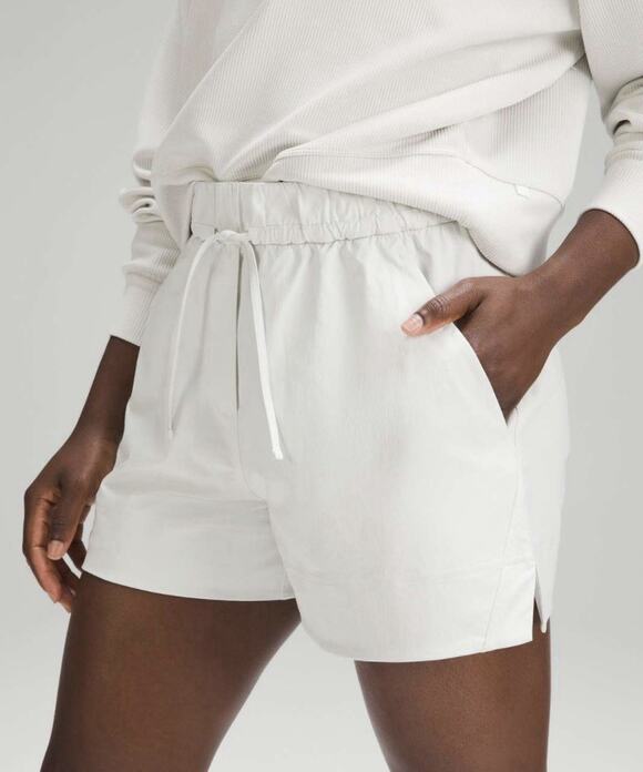lululemon athletica Pants - Lululemon Women’s Cinchable Waist High Rise Woven Shorts 3.5 Inseam Bone Ivory S